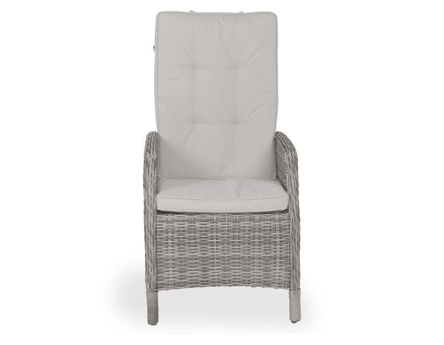 Rio Garden Furniture Set LIGHT GREY  - w/6 Reclining Chairs