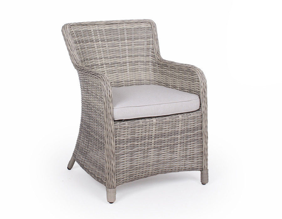 Rio Garden Furniture Set LIGHT GREY - w/6 Dining Chairs