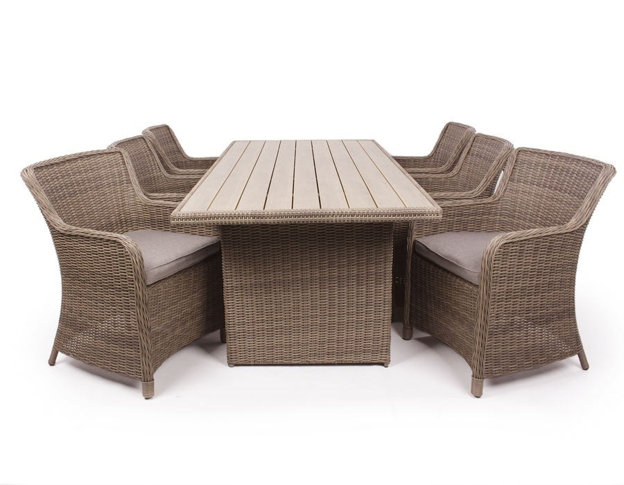 Rio Garden Furniture Set DUSTY - w/6 Dining Chairs