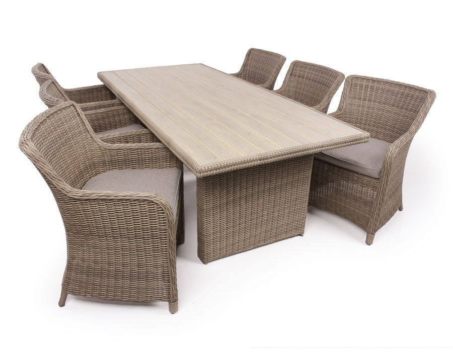 Rio Garden Furniture Set DUSTY - w/6 Dining Chairs