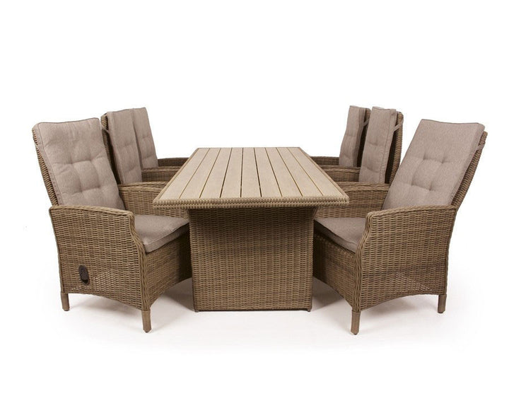 Rio Garden Furniture Set DUSTY - w/6 Reclining Chairs