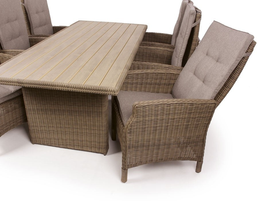 Rio Garden Furniture Set DUSTY - w/6 Reclining Chairs