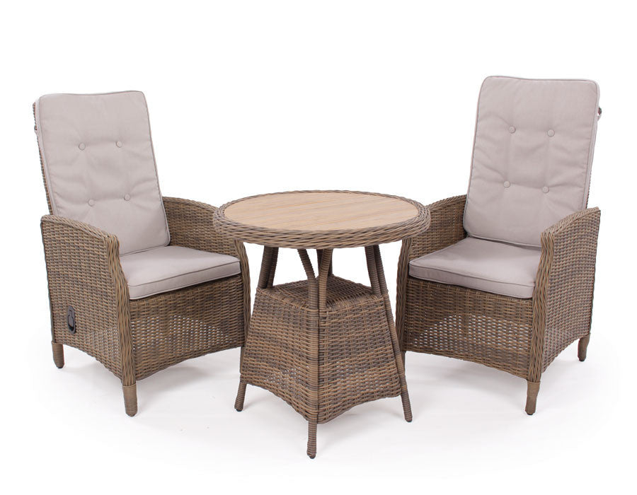 Rio Café Set DUSTY - w/2 Reclining Chairs