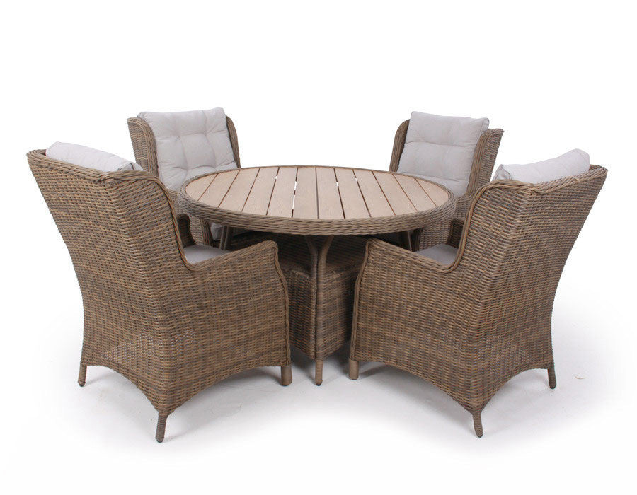 Rio Garden Set DUSTY  - w/4 Lounge Chairs and 130 cm Table