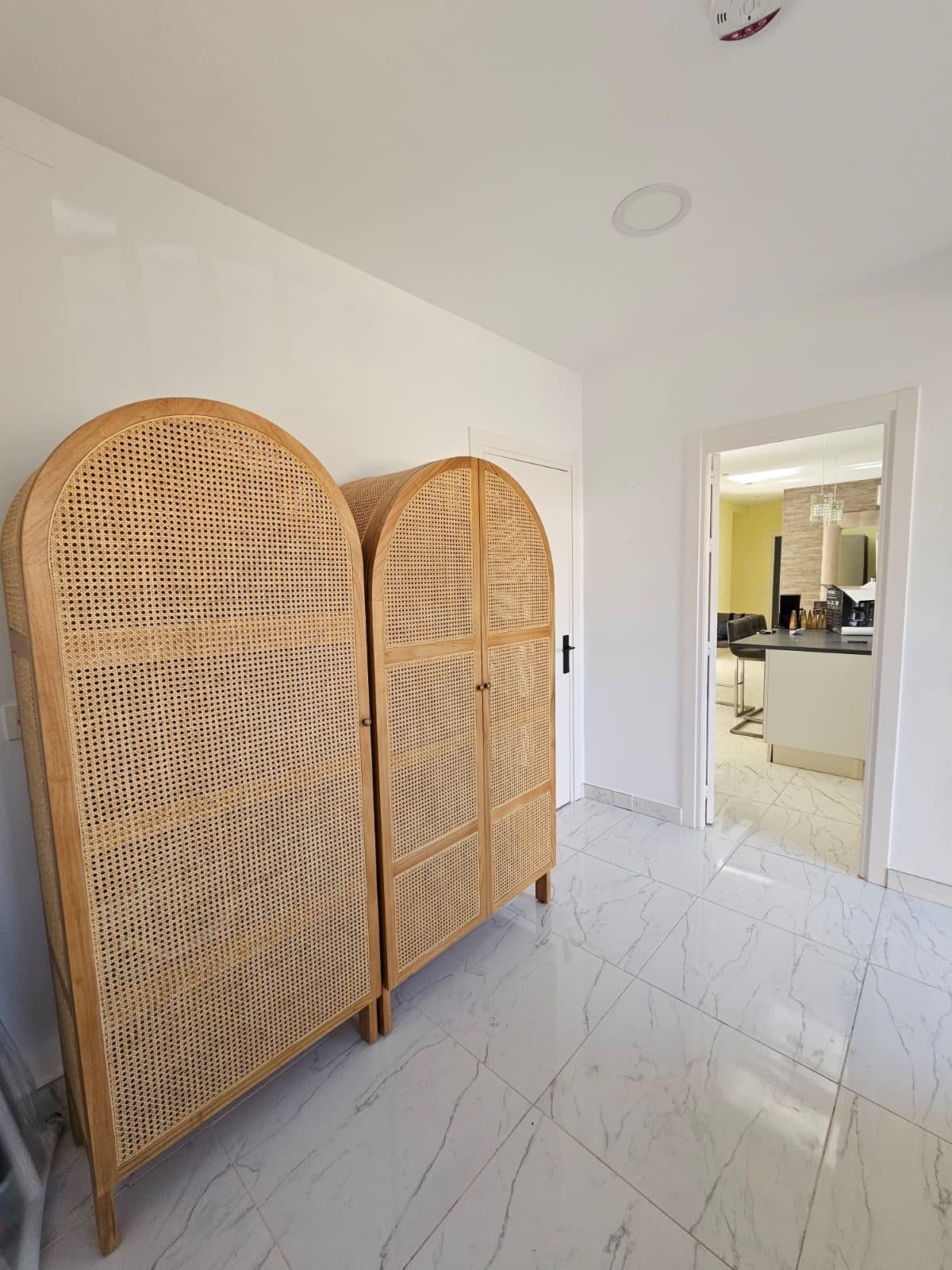 Batu Wardrobe – Double Doors w/ Rattan