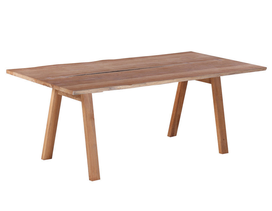 Mika Tabletop 90x200 + teak table legs slanted legs
