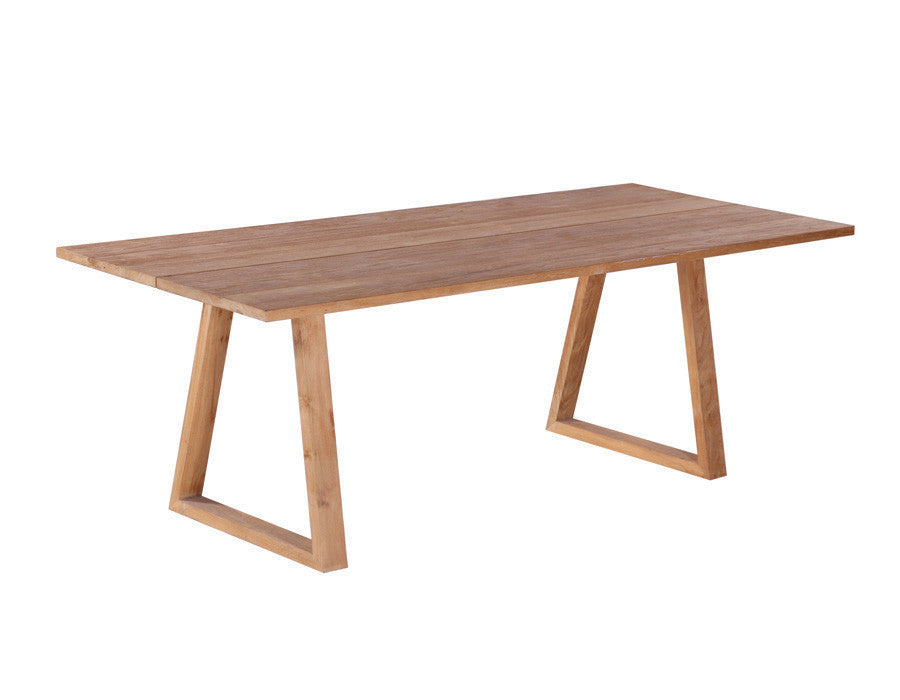 Milo Tabletop 90x200 cm + teak table legs Trapezoid