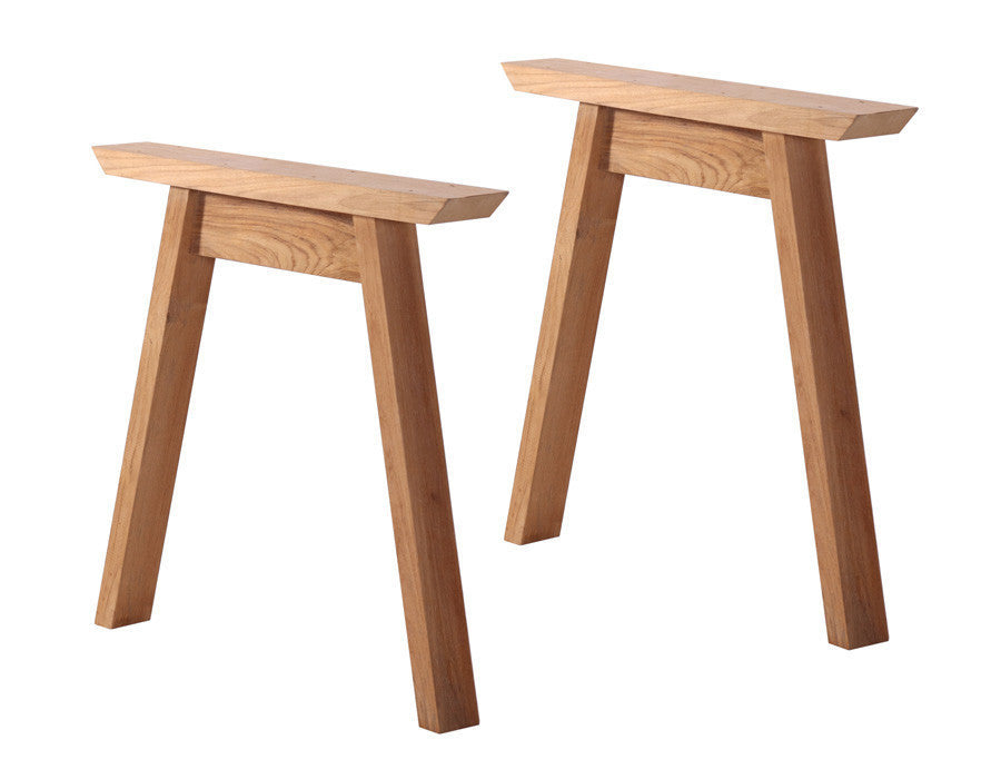 Milo Tabletop 90x200 cm + teak table legs, slanted legs