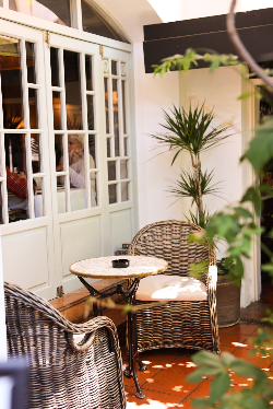 Mallorca Chair BLACK WASHED – incl. cushion