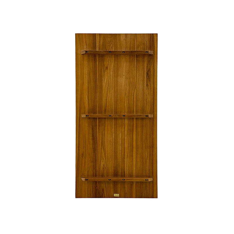 Elena 2 planks table top straight edges - 160 x 80 cm with X legs