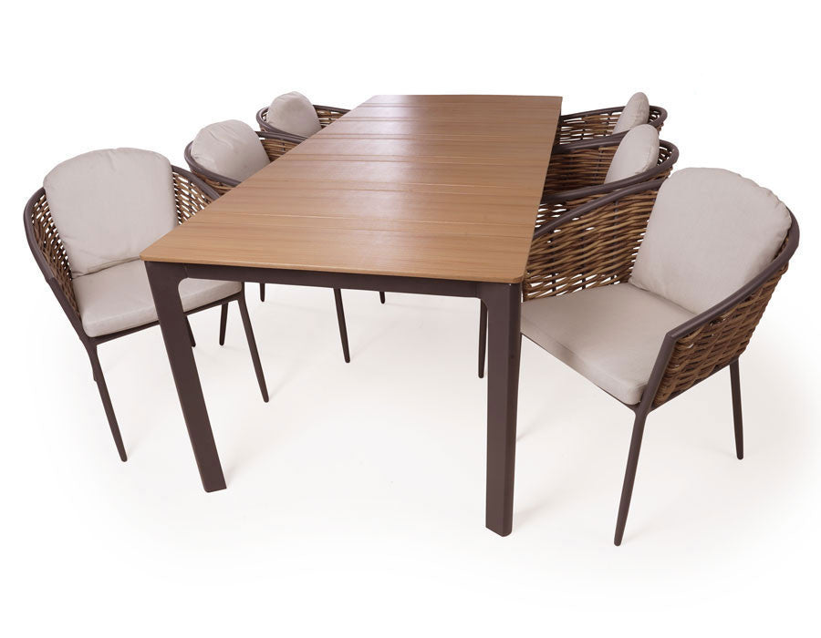 Noah Garden Furniture Set – w/ 6 Derby Chairs