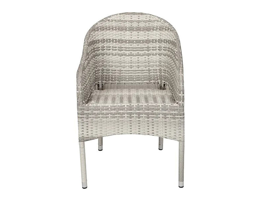 Nydala Andrea Garden Furniture Set w/6 Chairs - 90x200/280 - DARK/LIGHT GREY