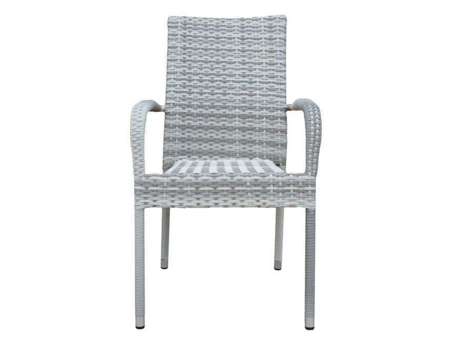 Nydala Geneve Garden Furniture Set w/6 Chairs - 90x200/280 cm LIGHT GREY