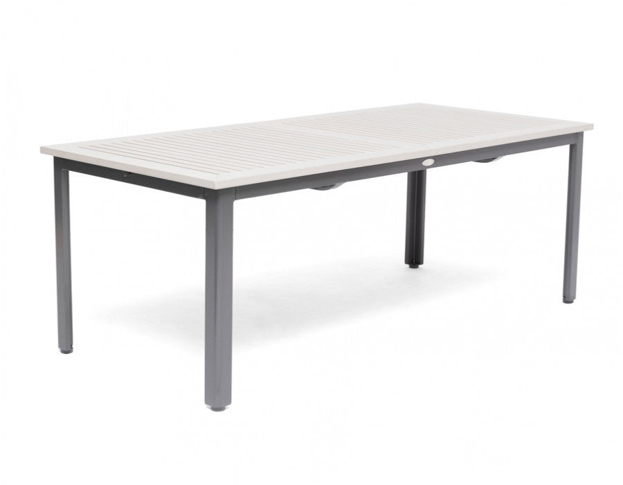 Nydala Geneve Garden Furniture Set w/6 Chairs - 90x200/280 cm LIGHT GREY