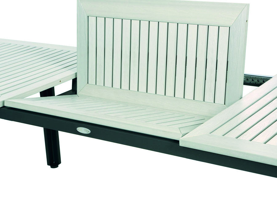 Nydala Geneve Garden Furniture Set w/6 Chairs - 90x200/280 cm LIGHT GREY