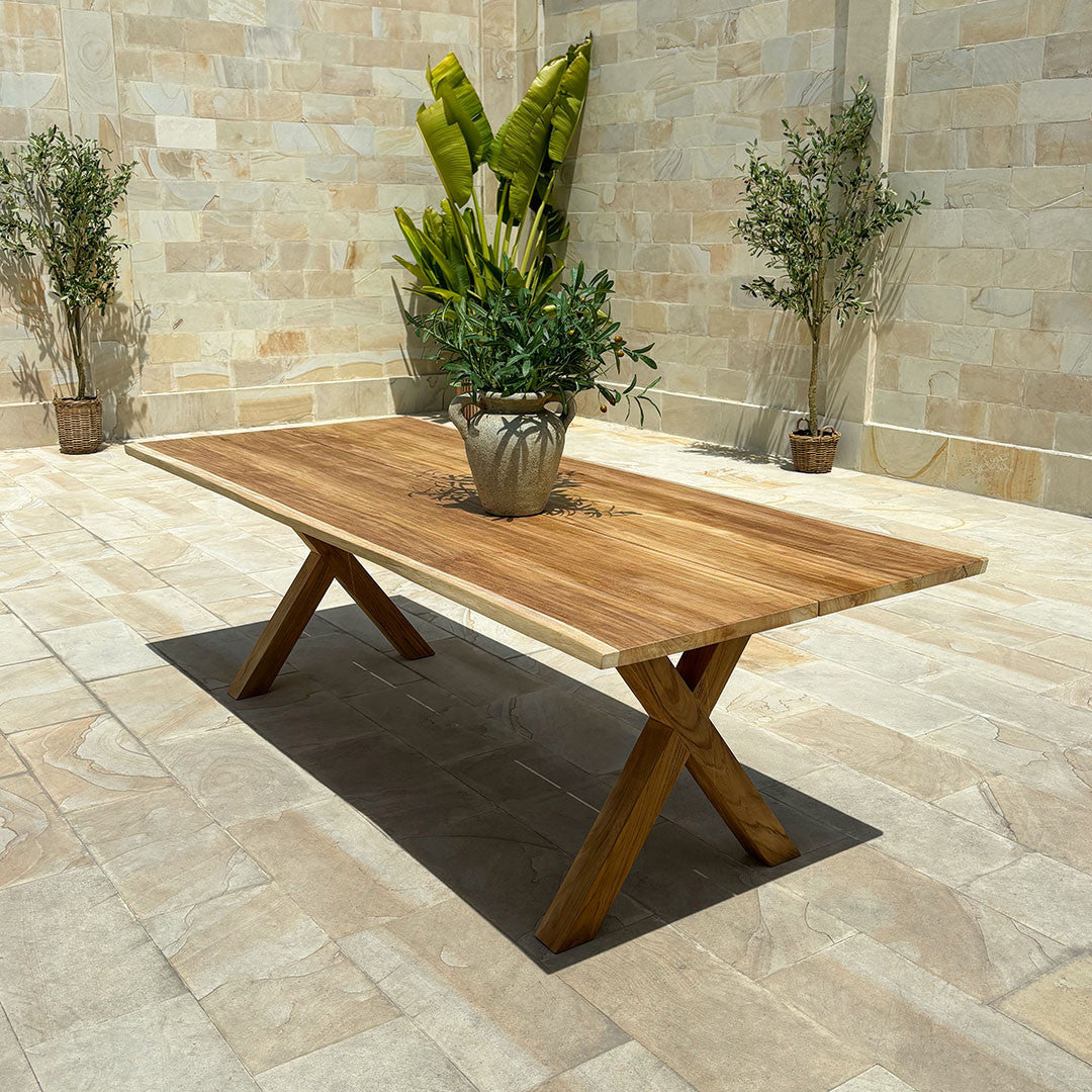 Maxi table top100x240 cm + X-Legs CORE TEAK