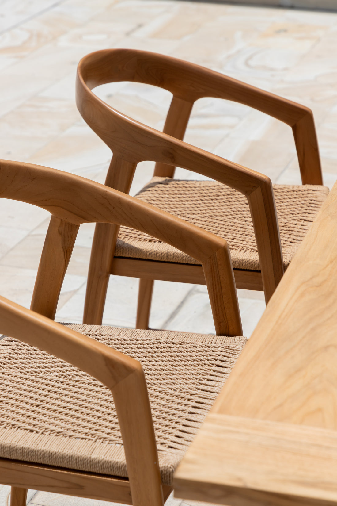 Chadstone Garden Furniture Set – 200 cm Core Teak Table w/ 4 Venice Chairs