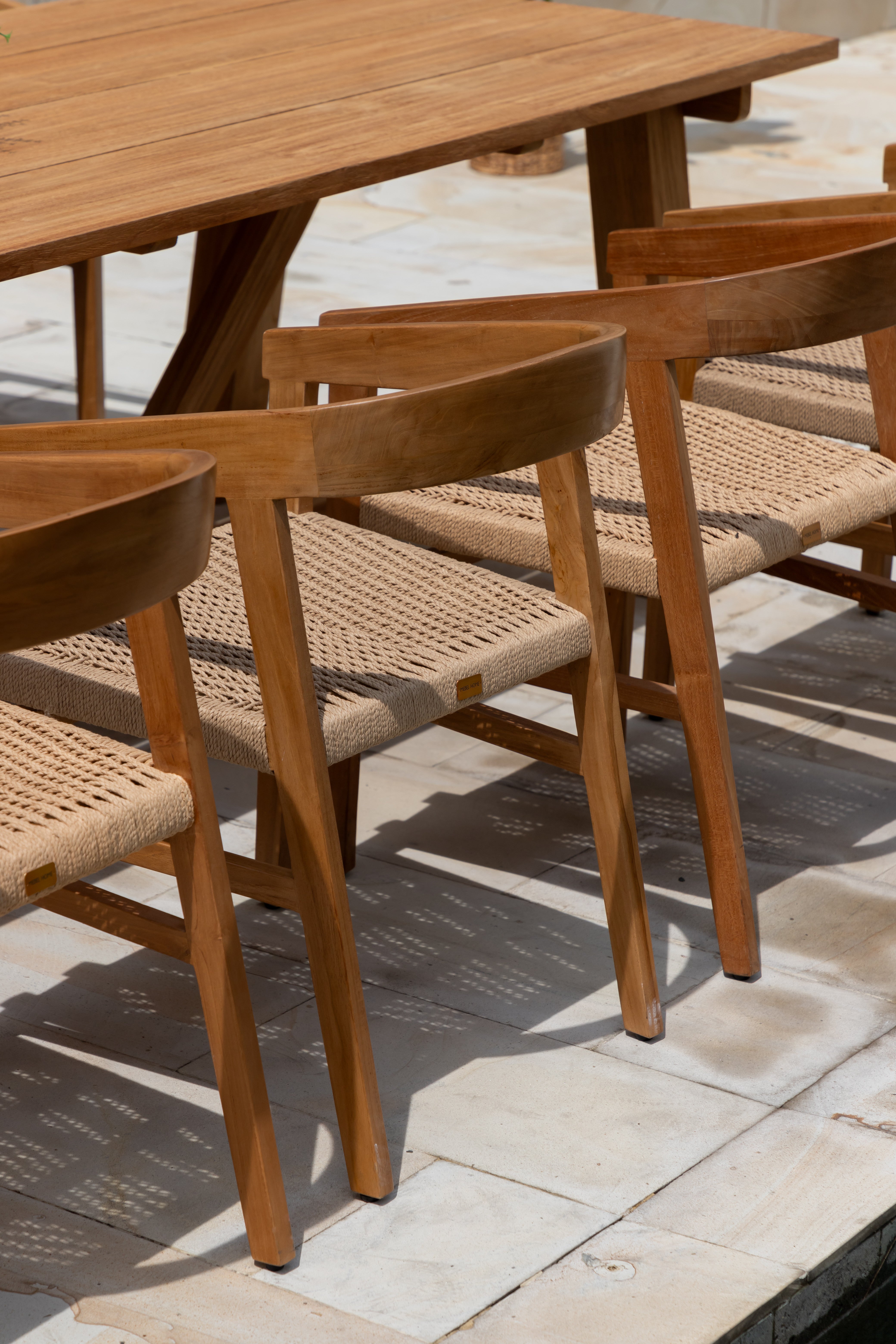 Hercules Garden Furniture Set – 290 cm Core Teak Table w/ 8 Hola Chairs