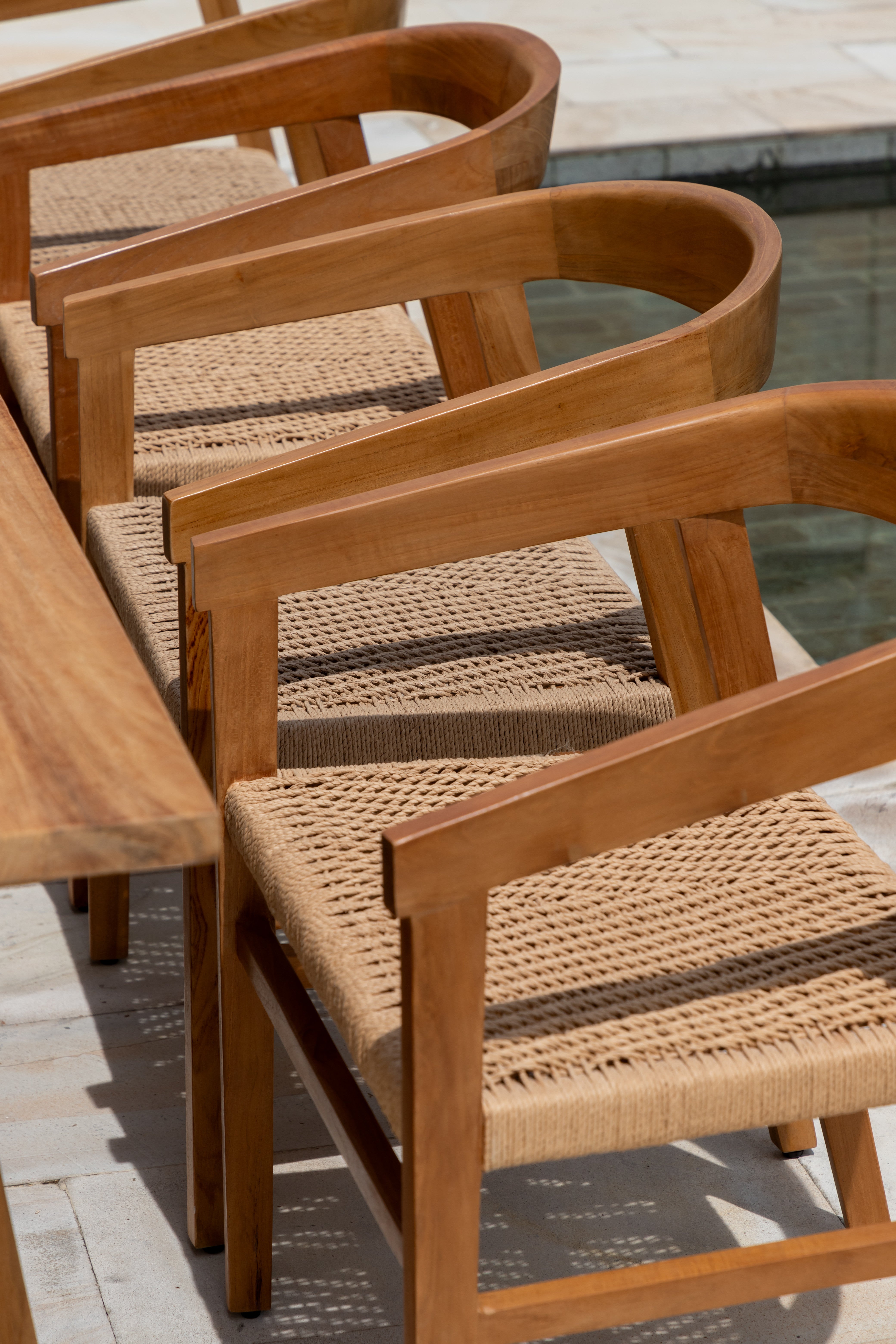 Hercules Garden Furniture Set – 290 cm Core Teak Table w/ 8 Hola Chairs