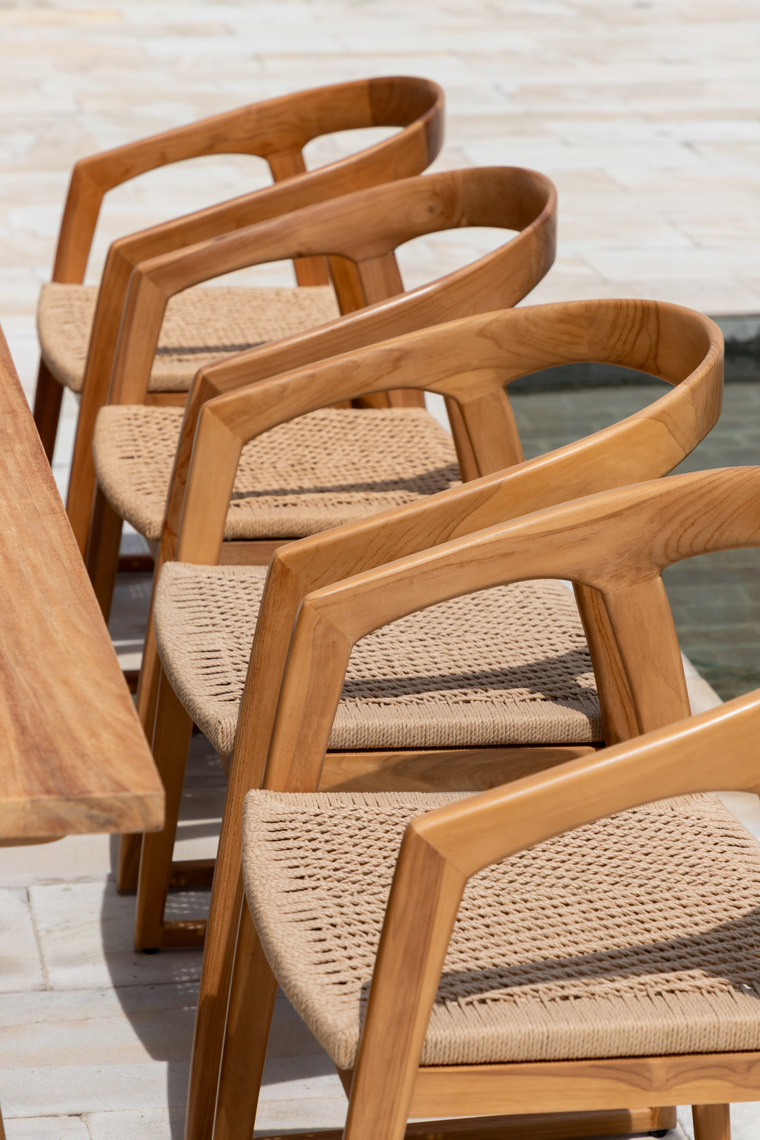 Hercules Garden Furniture Set – 290 cm Core Teak Table w/ 4 Venice Chairs Core Teak