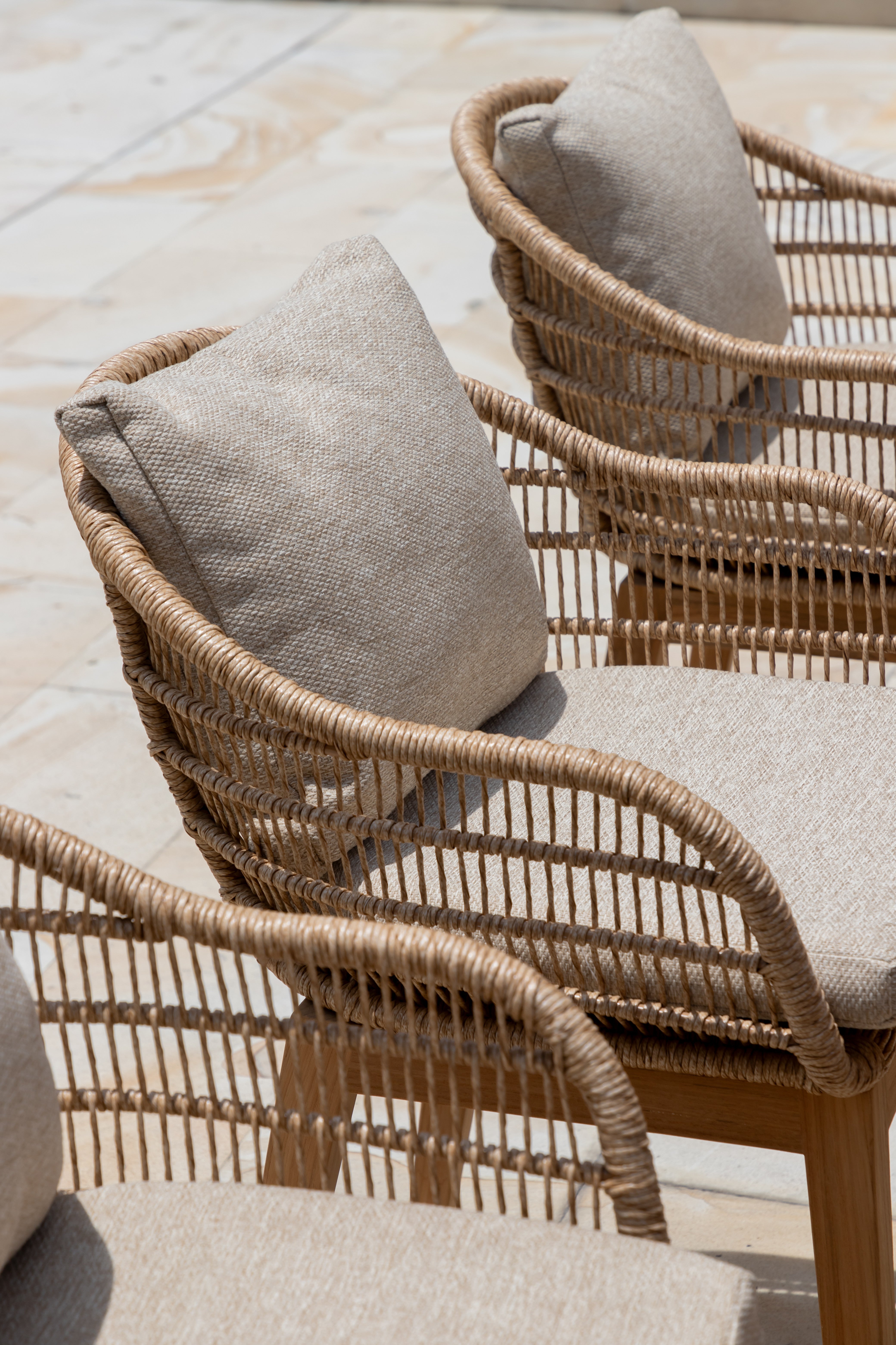 Hercules Garden Furniture Set – 246 cm Core Teak Table w/ 6 Mipando Chairs