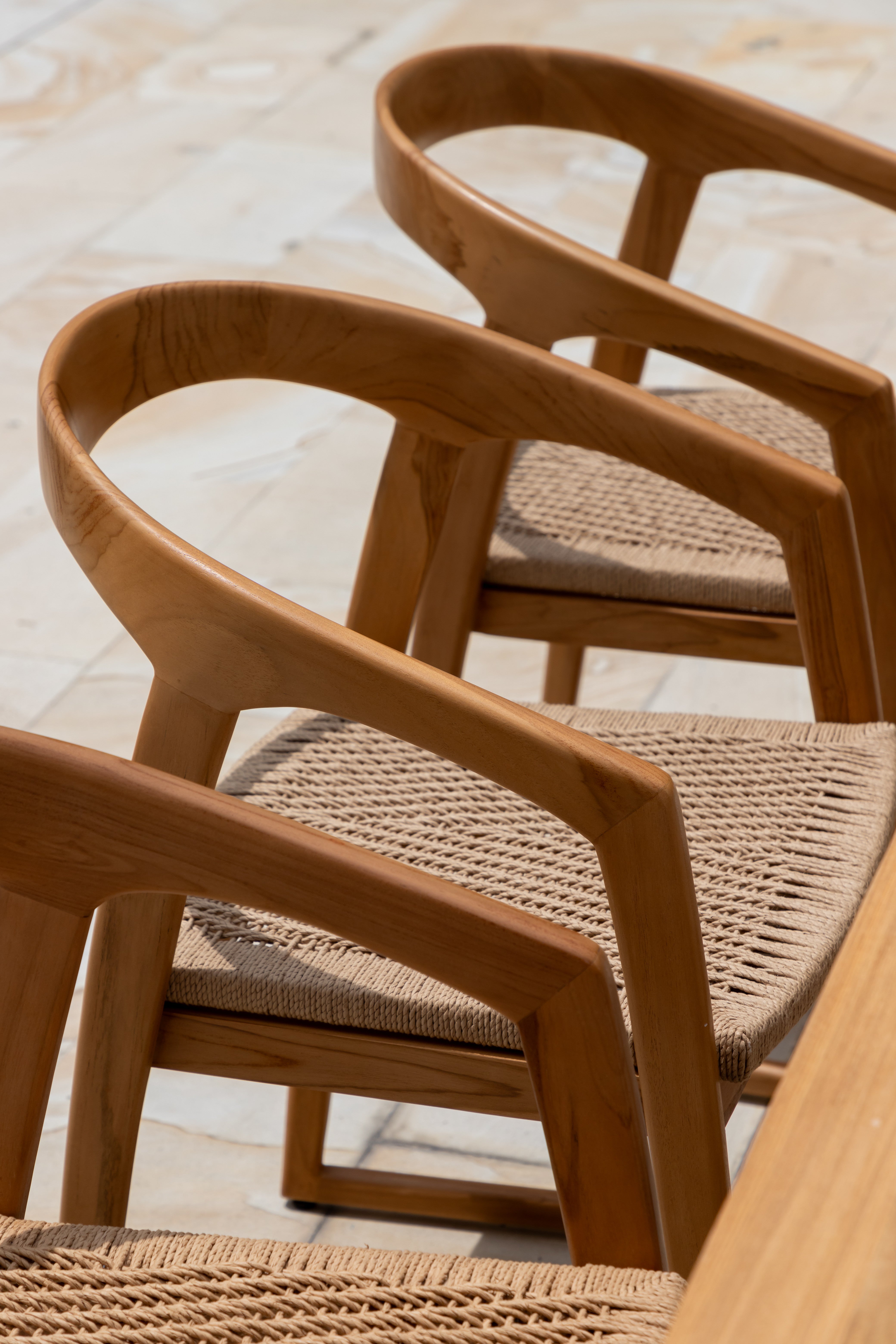 Hercules Garden Furniture Set – 246 cm Core Teak Table w/ 6 Venice Chairs