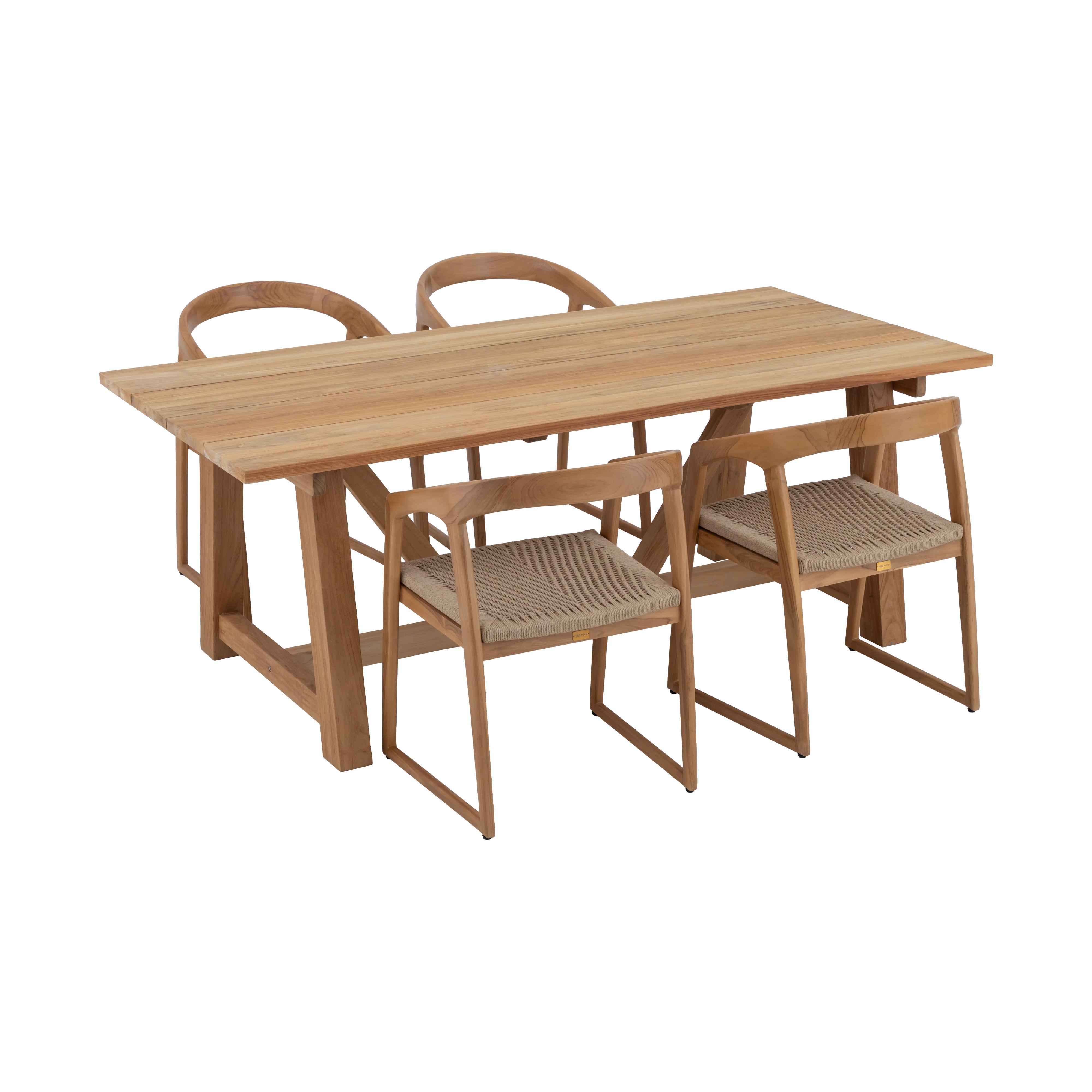 Hercules Garden Furniture Set – 200 cm Table w/ 4 Venice Chairs