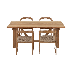 Hercules Garden Furniture Set – 200 cm Table w/ 4 Venice Chairs