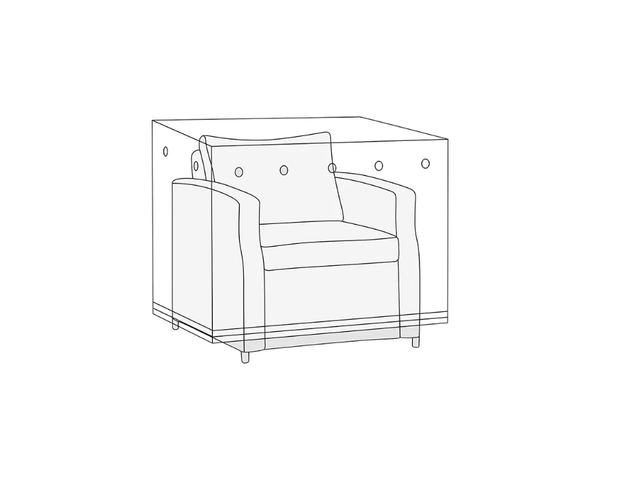 Cover for lounge sofa chair single 96x96x96 cm
