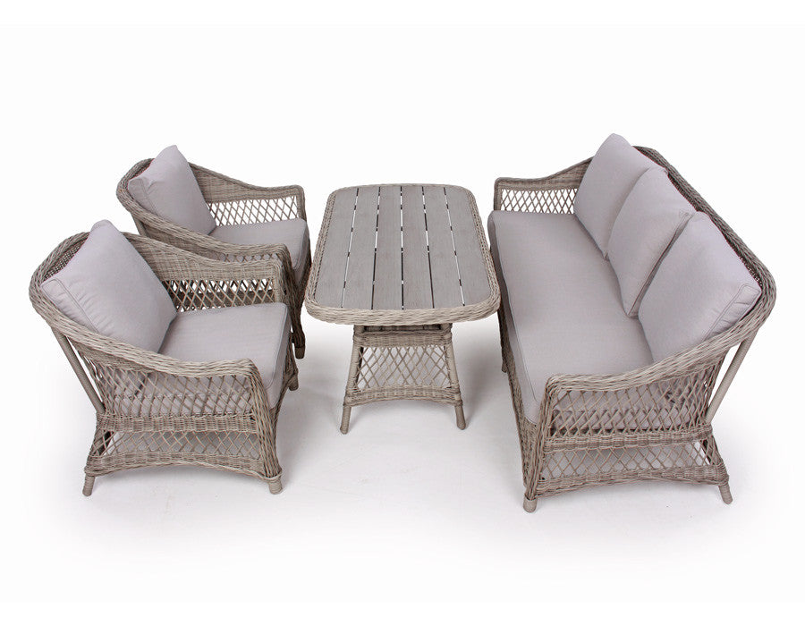 Valencia Sofa Set LIGHT GREY – incl. cushions