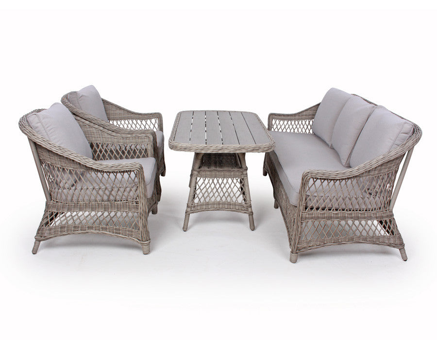 Valencia Sofa Set LIGHT GREY – incl. cushions