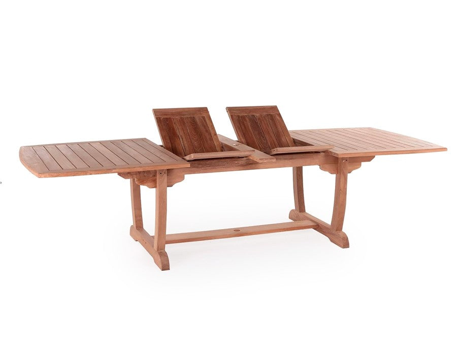 Calais Table CORE TEAK - w/ 2 extendable plates