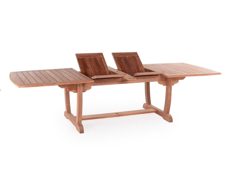 Calais Table CORE TEAK - w/ 2 extendable plates