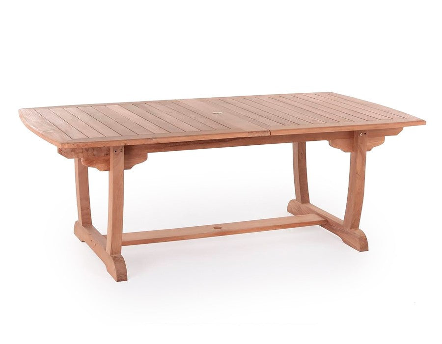 Calais Table CORE TEAK - w/ 2 extendable plates