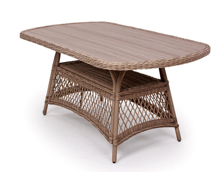 Valencia Garden Furniture Set BROWN – Table 90x165 cm w/ 4 Chairs