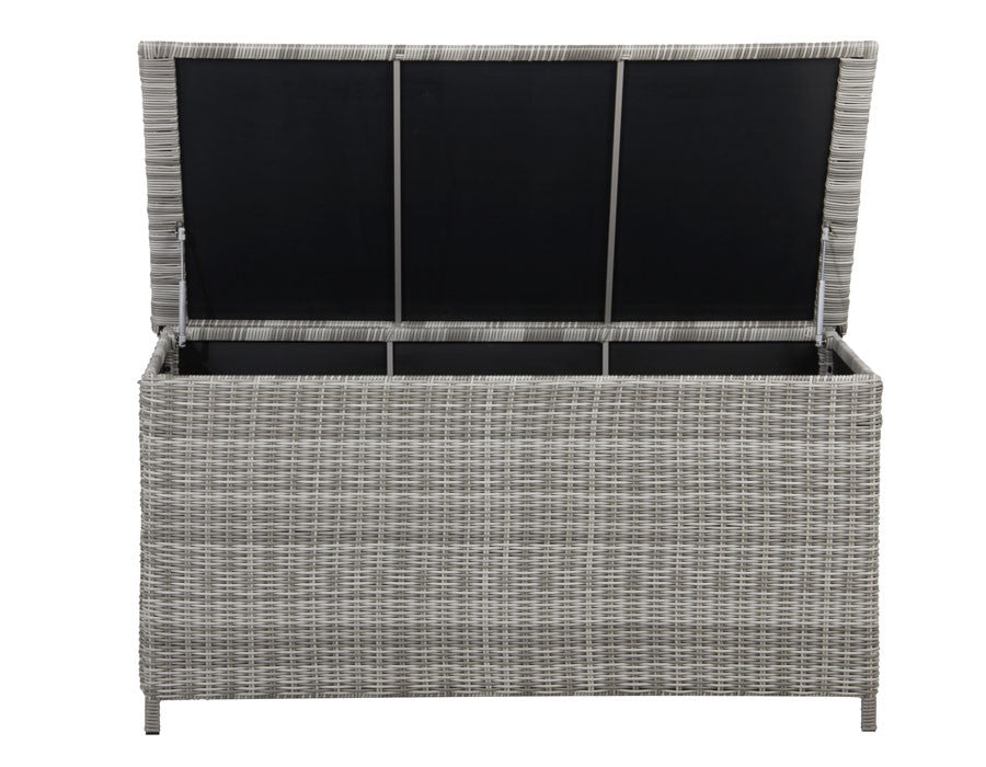 Tala Cushion Box SMALL – Light Grey Wicker – 160x80x78 cm