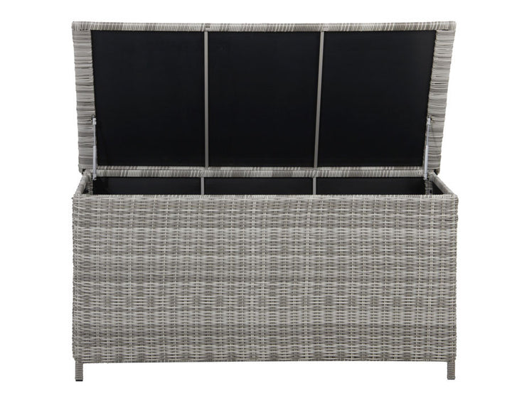Tala Cushion Box SMALL – Light Grey Wicker – 160x80x78 cm