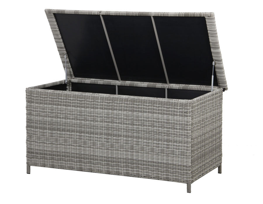 Tala Cushion Box SMALL – Light Grey Wicker – 160x80x78 cm