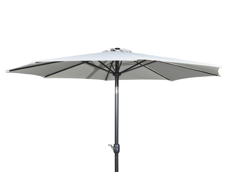 Aluminium Parasol WHITE – Ø3 m - w/ tilt