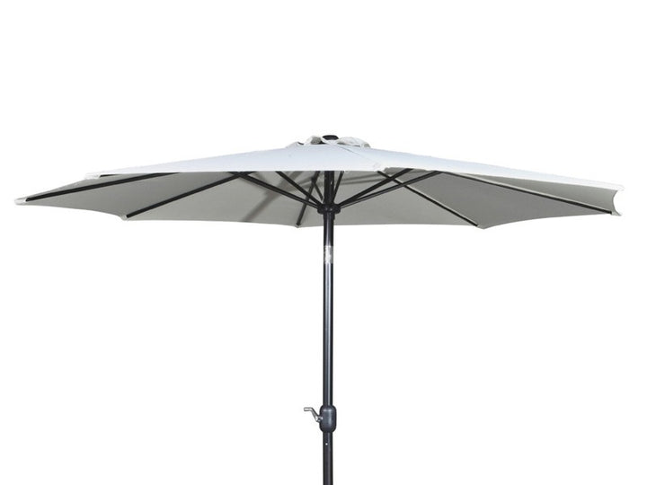 Aluminium Parasol WHITE – Ø3 m - w/ tilt