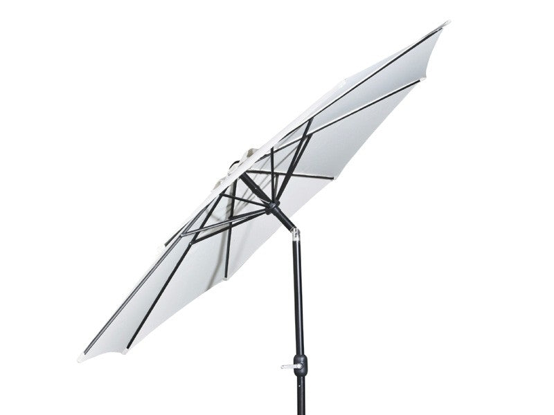 Aluminium Parasol WHITE – Ø3 m - w/ tilt