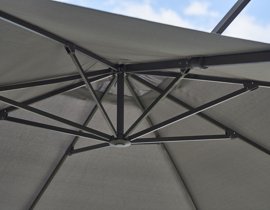 Cane-line Hyde Hanging Parasol LIGHT GREY – 3x3 m
