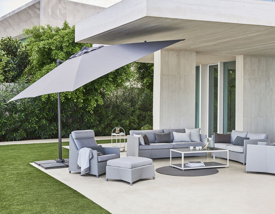 Cane-line Hyde Hanging Parasol LIGHT GREY – 3x4 m
