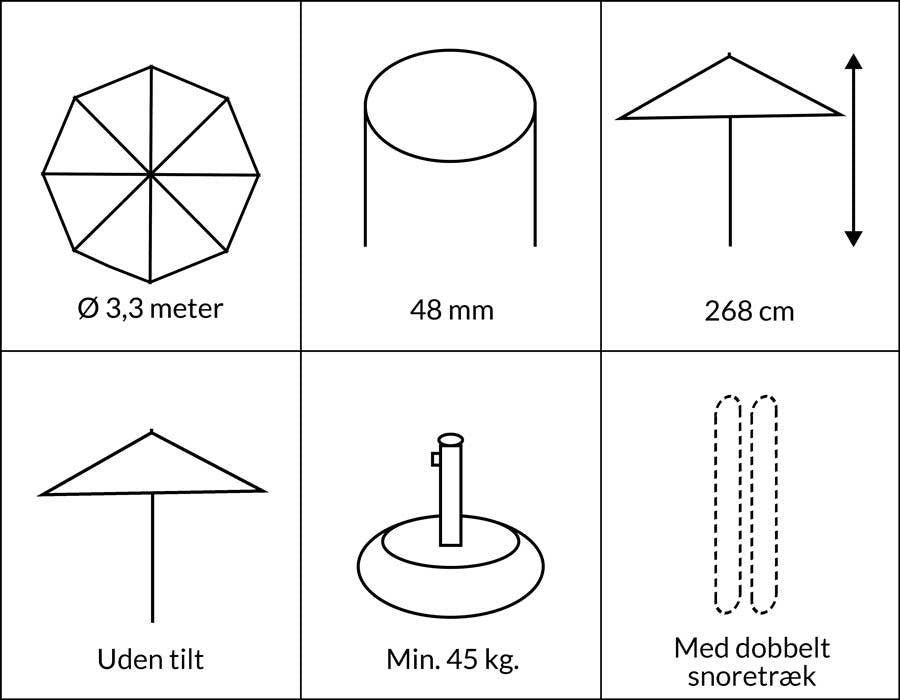 Sanne Parasol BEIGE OLEFIN – Ø3.3 m