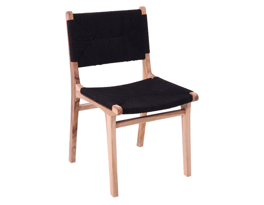 Jenny Dining Chair – TEAK/Flat - BLACK