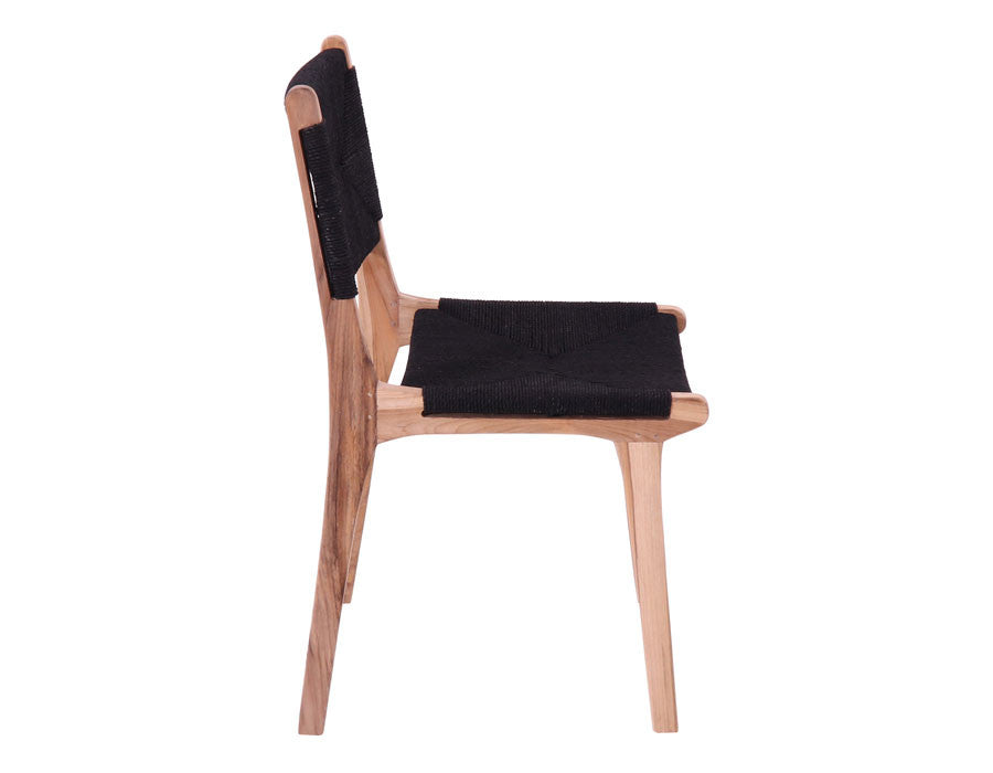 Jenny Dining Chair – TEAK/Flat - BLACK