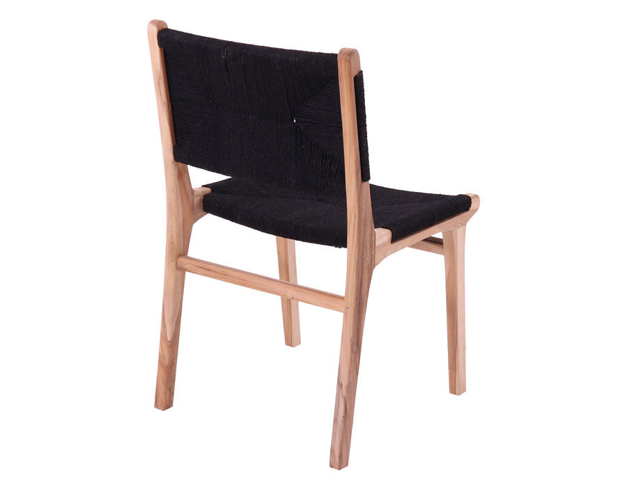 Jenny Dining Chair – TEAK/Flat - BLACK