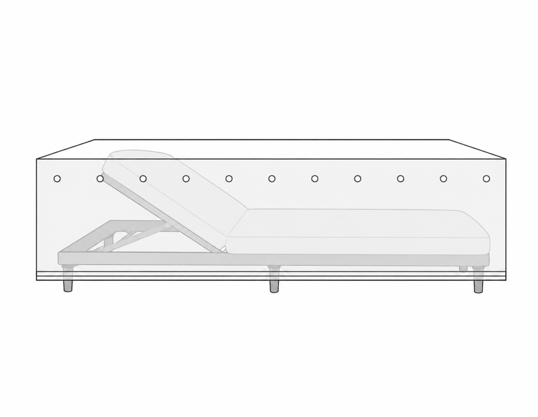 Outfit cover for sun lounger 210x88x45 cm – light grey