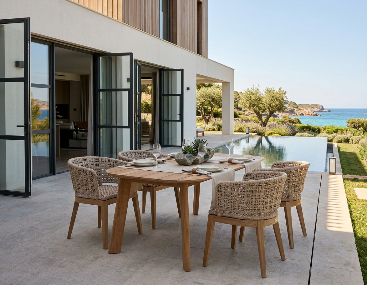 Balder table with 4 Rima chairs
