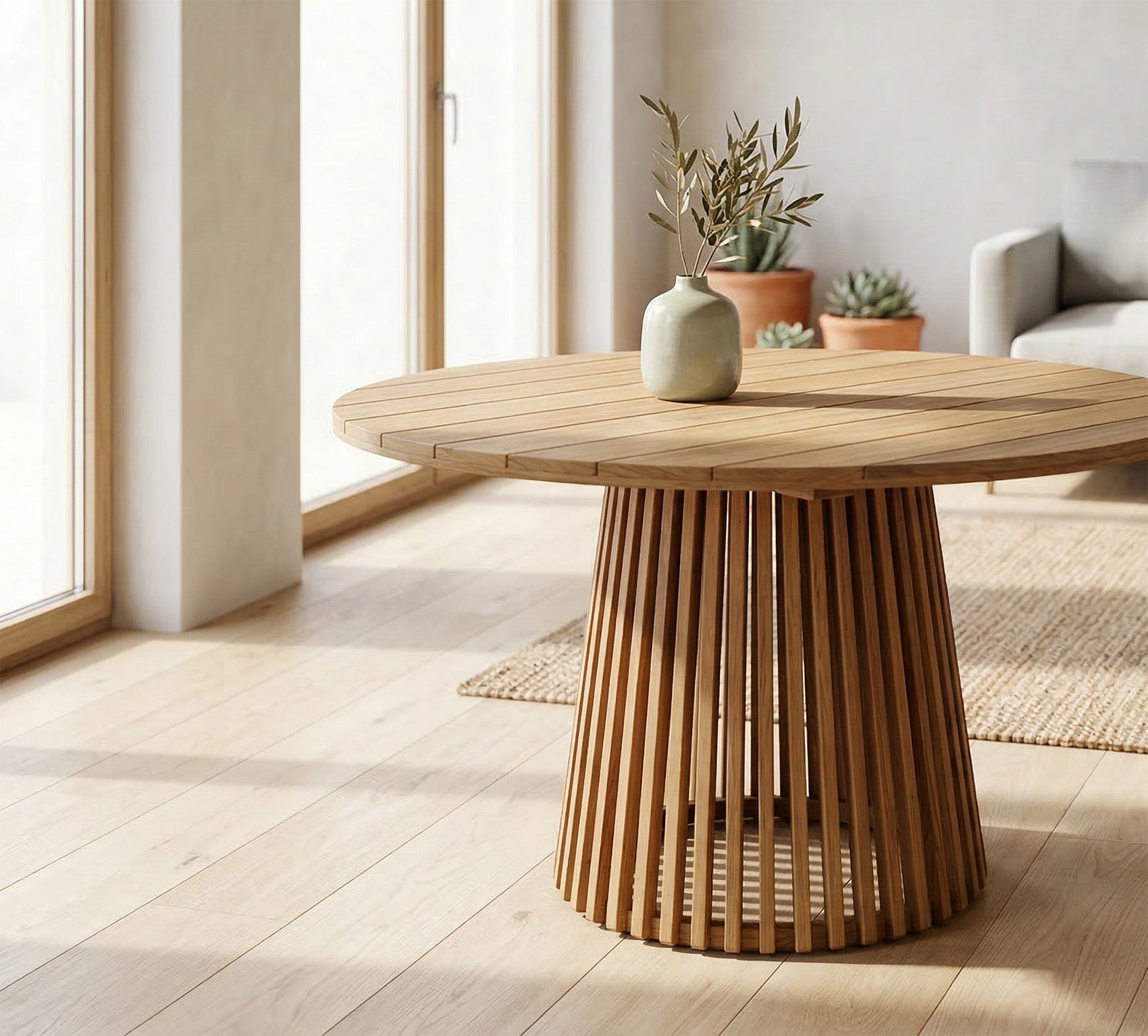 Luna Table TEAK – ø130 cm